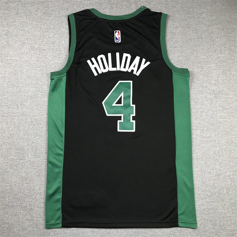 Men's Boston Celtics Jrue Holiday Black Swingman Jersey - Statement Edition