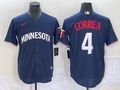 Men's Minnesota Twins Carlos Correa Navy Alternate Replica Player Jersey