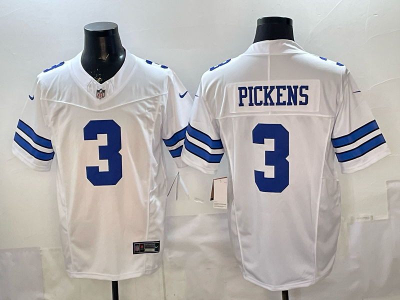 Men's Dallas Cowboys George Pickens White Game Jersey