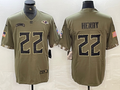 Men's Baltimore Ravens Derrick Henry Olive 2022 Salute To Service Limited Jersey