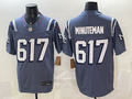 Men's New England Patriots Minuteman Storm Blue 2025 Rivalries Collection Limited Jersey