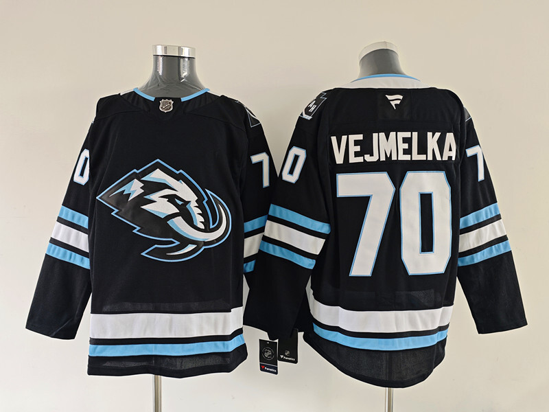 Men's Utah Mammoth Karel Vejmelka Fanatics Black Player Game Jersey