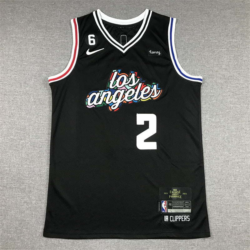 Men's LA Clippers Kawhi Leonard Black 2022/23 Fastbreak Jersey - City Edition