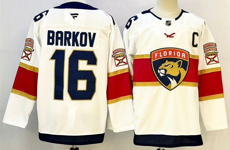 Men's Florida Panthers Aleksander Barkov Fanatics White Player Jersey