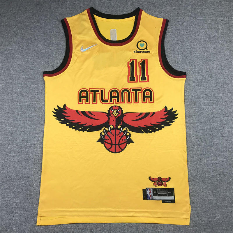 Men's Atlanta Hawks Trae Young Yellow 2021/22 Swingman Jersey - City Edition