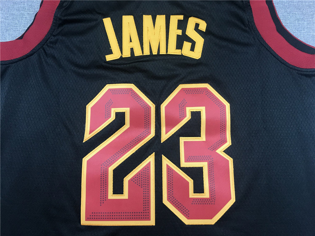 Men's Cleveland Cavaliers LeBron James Black Swingman Player Jersey