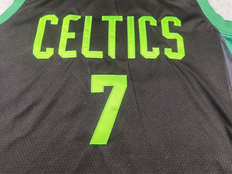Men's Boston Celtics Jaylen Brown Black 2024/25 Swingman Player Jersey - City Edition