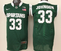 Men's Michigan State Spartans Magic Johnson Green Player Jersey