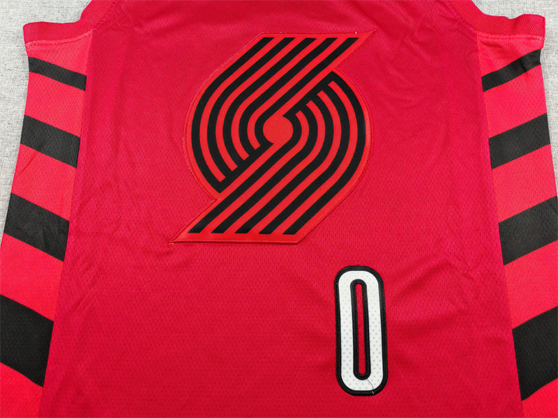 Men's Portland Trail Blazers Damian Lillard Red Swingman Jersey - Statement Edition