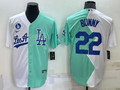 Men's Los Angeles Dodgers Bad Bunny White/Green Alternate Game Jersey