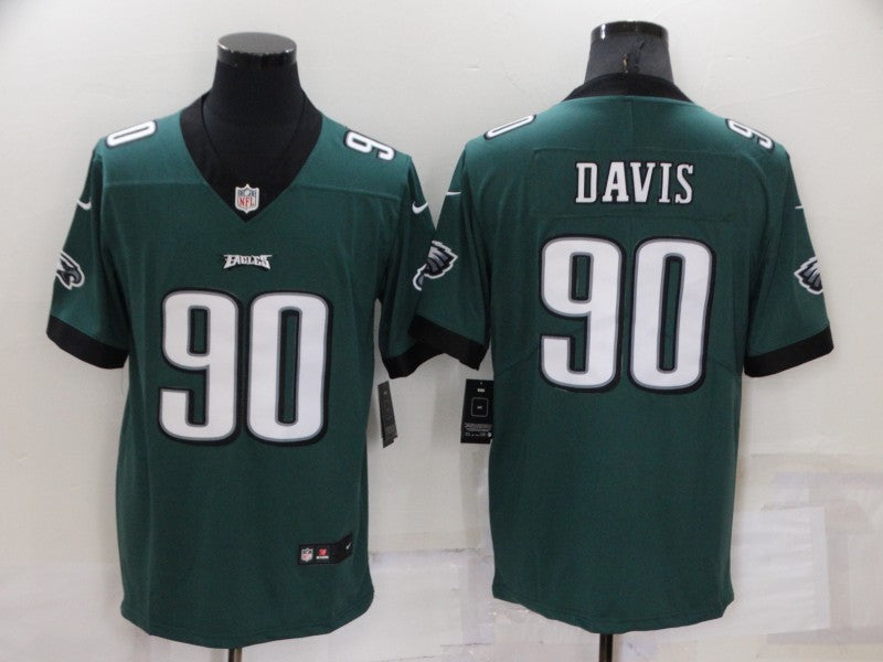 Men's Philadelphia Eagles Jordan Davis Midnight Green Game Jersey