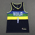 Men's New Orleans Pelicans Zion Williamson Navy Swingman Jersey