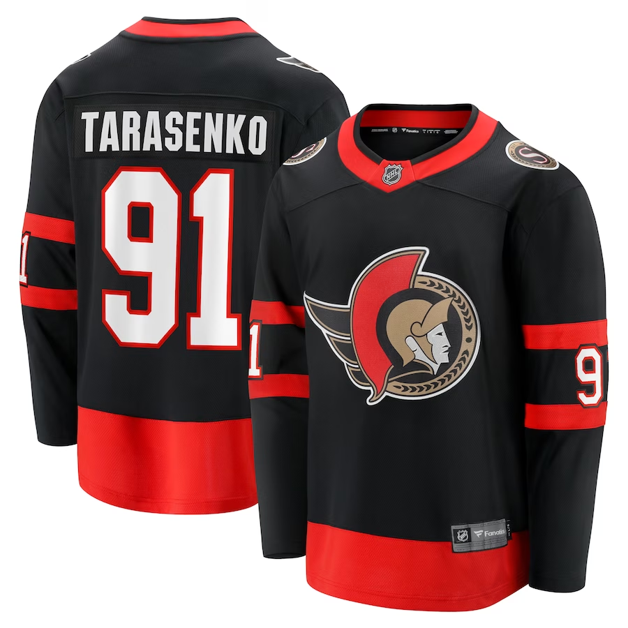 Men's Ottawa Senators Vladimir Tarasenko Black Player Jersey
