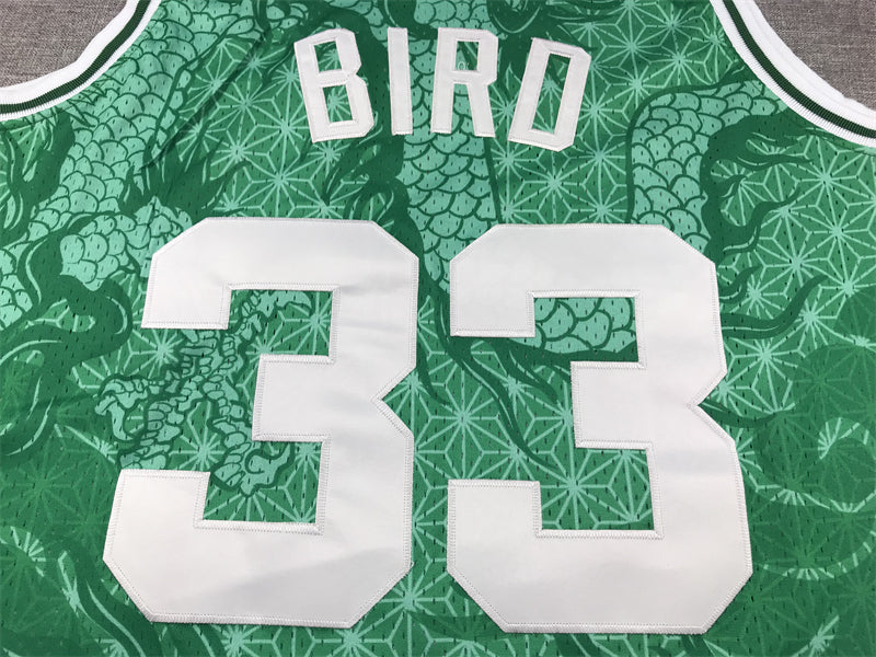 Men's Boston Celtics Larry Bird Green Year of Dragon Edition Swingman Jersey