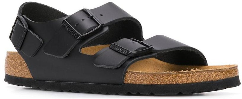 Birkenstock Arizona Soft CMFT Thick Sole Double Buckle 0034193 Black Sandals