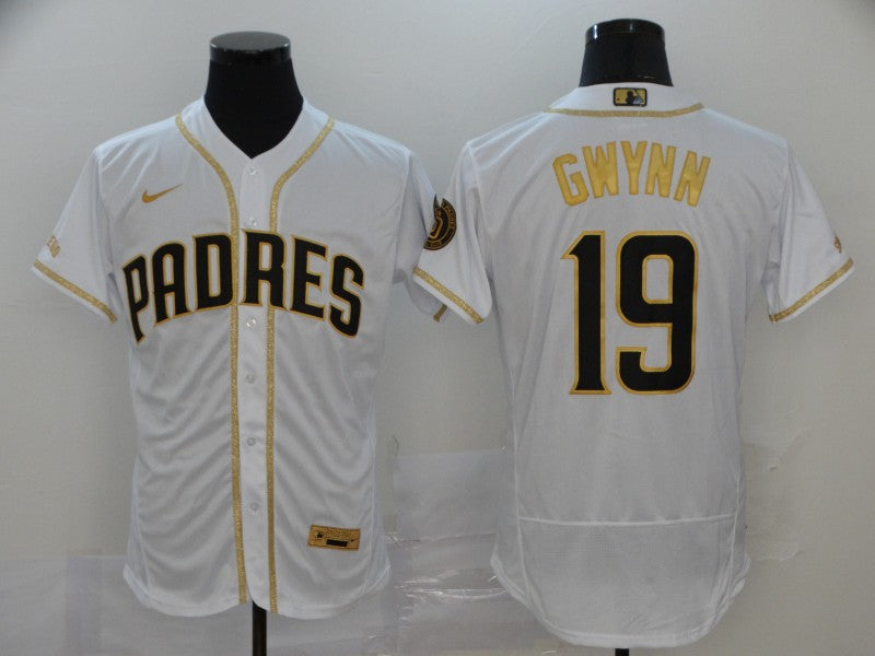 Men's San Diego Padres Tony Gwynn MLB White Stitched Jersey