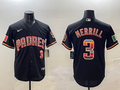 Men's San Diego Padres Jackson Merrill Black Game Player Jersey