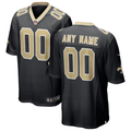 Men's New Orleans Saints Black Custom Game Jersey