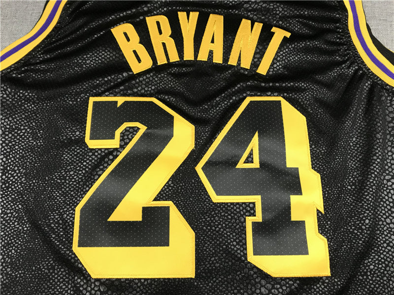 Men's Los Angeles Lakers Kobe Bryant Black City Edition Swingman Jersey