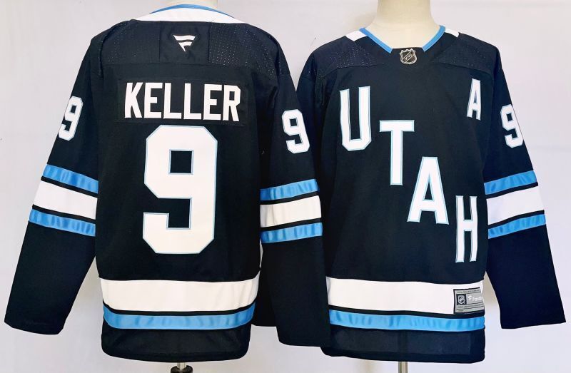 Men's Utah Mammoth Clayton Keller Fanatics Black Player Jersey