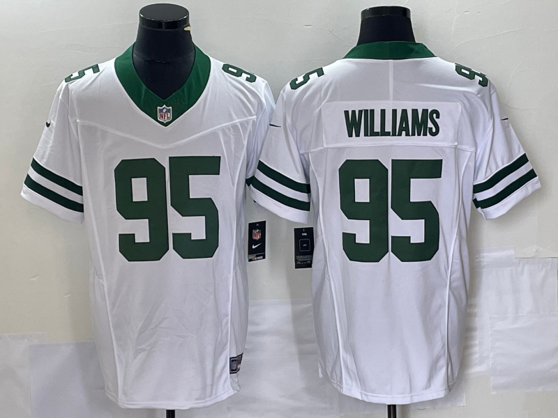 Men's New York Jets Quinnen Williams White Legacy Vapor F.U.S.E. Limited Jersey