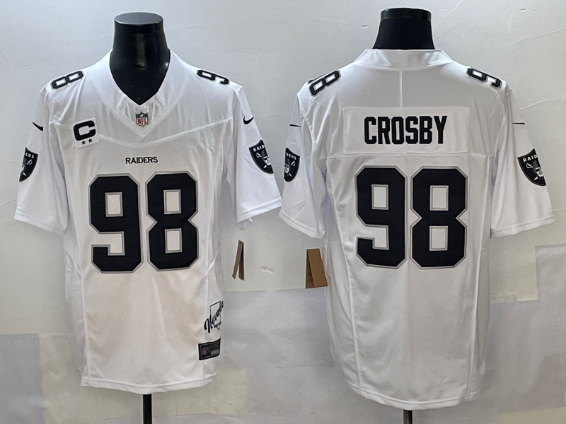 Men's Las Vegas Raiders Maxx Crosby White Player Jersey