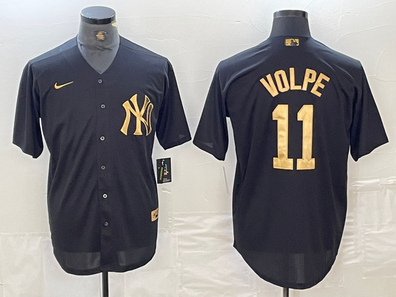 Men's New York Yankees Anthony Volpe Black Limited Player Jersey
