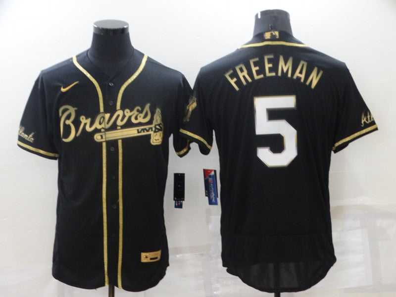 Men's Atlanta Braves Freedie Freeman Black Replica Jersey