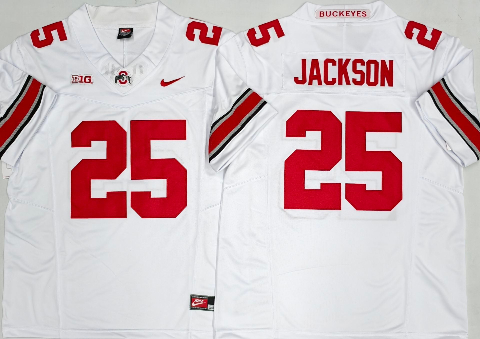 Men's Ohio State Buckeyes Bo Jackson White Player Game Jersey