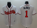 Men's Atlanta Braves Ozzie Albies White Replica Player Jersey