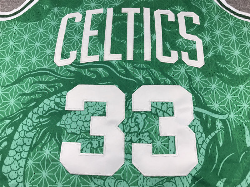 Men's Boston Celtics Larry Bird Green Year of Dragon Edition Swingman Jersey