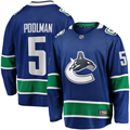 Men's Vancouver Canucks Tucker Poolman Fanatics Blue Home Breakaway Player Jersey