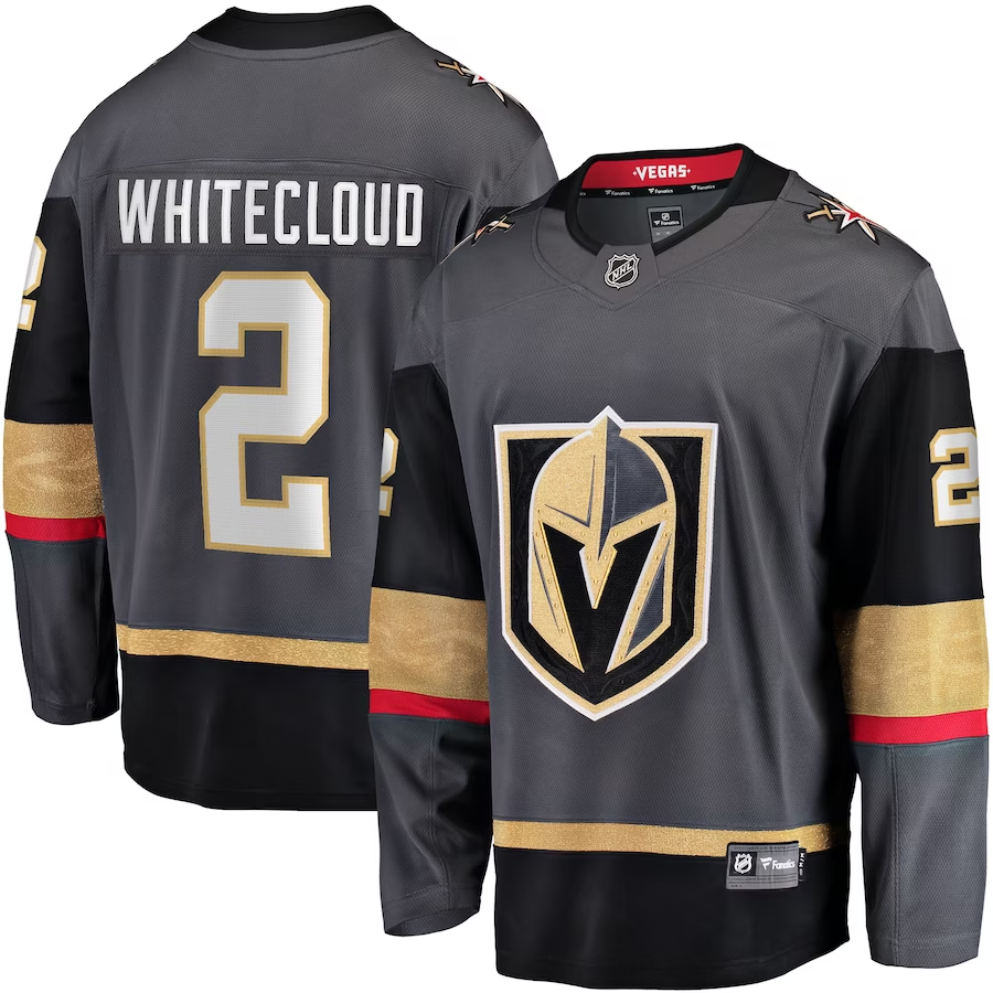 Men's Vegas Golden Knights Zach Whitecloud Gray Breakaway Player Jersey