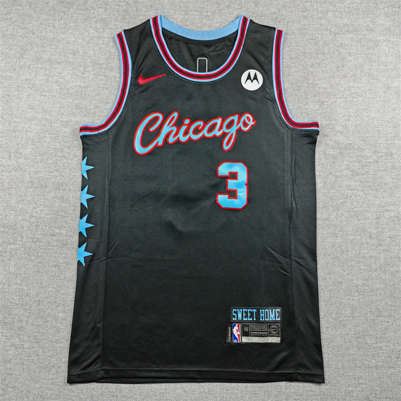 Men's Chicago Bulls Josh Giddey Black 2025/26 Swingman Jersey - City Edition