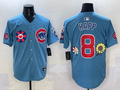 Men's Chicago Cubs Ian Happ Light Blue Player Jersey