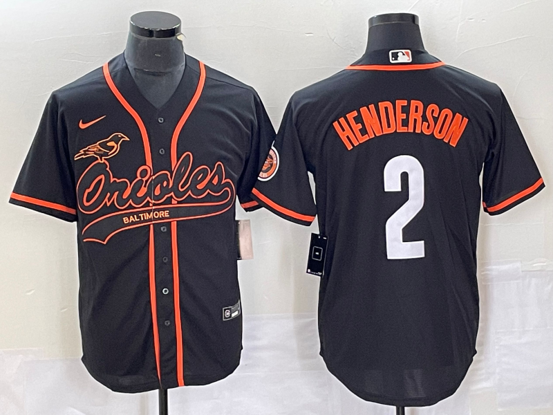 Men's Baltimore Orioles Gunnar Henderson Black Replica Jersey Joint Edition