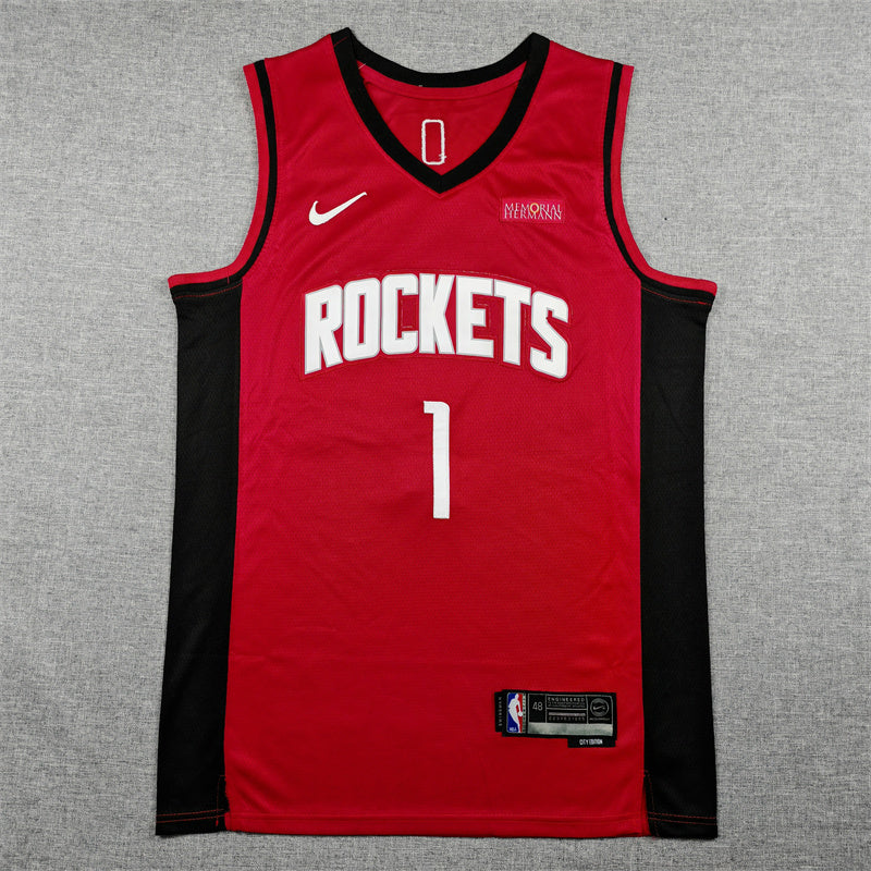 Men's Houston Rockets Amen Thompson Red Swingman Player Jersey - Icon Edition