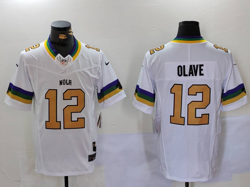 Men's New Orleans Saints Chris Olave White Fashion Game Jersey