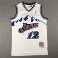 Men's Utah Jazz John Stockton White 1996-97 Hardwood Classics Swingman Jersey