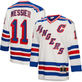Men's New York Rangers Mark Messier White Player Game Jersey