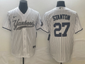 Men's New York Yankees Giancarlo Stanton White Game Jersey Joint Edition