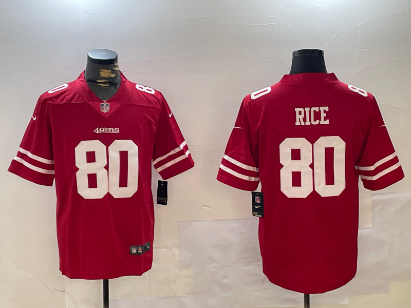 Men's San Francisco 49ers Jerry Rice Red Game Player Jersey