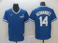 Men's Los Angeles Dodgers Enrique Hernandez Blue Stitched Jersey