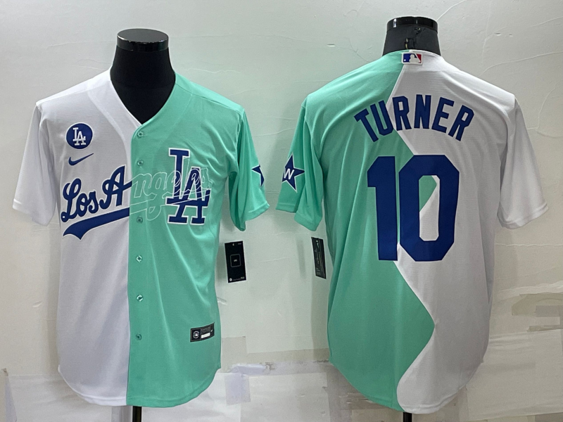 Men's Los Angeles Dodgers Justin Turner White/Green Replica Baseball Jersey