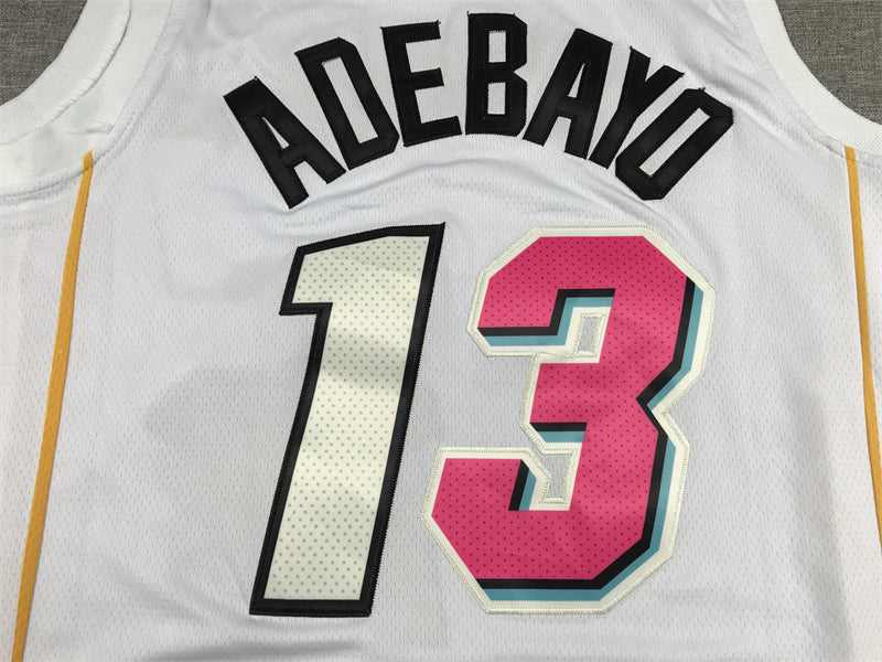 Men's Miami Heat Bam Adebayo White 2022/23 Swingman Jersey - City Edition