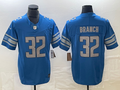Men's Detroit Lions Brian Branch Blue 2023 NFL Draft Pick Game Jersey