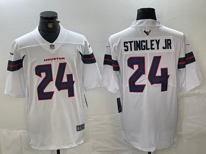 Men's Houston Texans Derek Stingley Jr. White Game Jersey