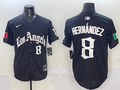 Men's Los Angeles Dodgers Enrique Hernandez Black Team Game Player Jersey