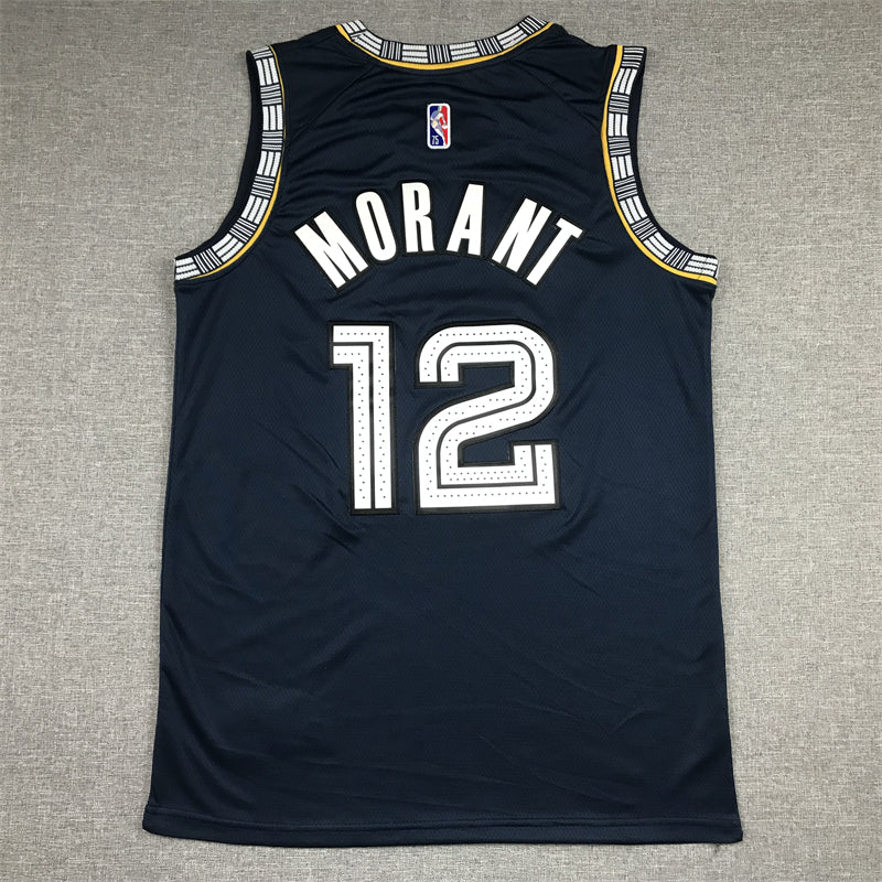 Men's Memphis Grizzlies Ja Morant Navy City Edition Classic Jersey