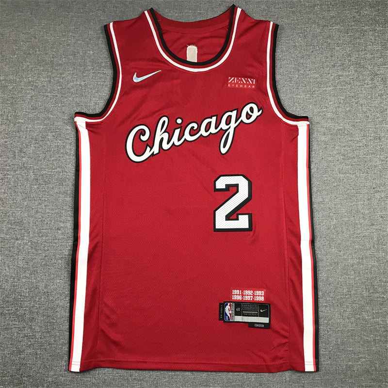 Men's Chicago Bulls Lonzo Ball Red 2021/22 Swingman Jersey